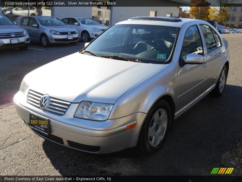 Silver Arrow Metallic / Black 2000 Volkswagen Jetta GLS Sedan
