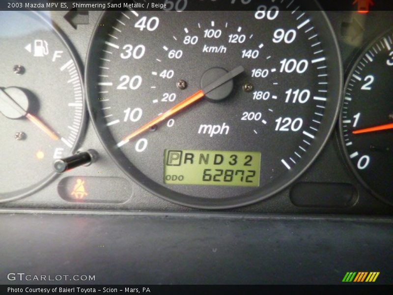 Shimmering Sand Metallic / Beige 2003 Mazda MPV ES