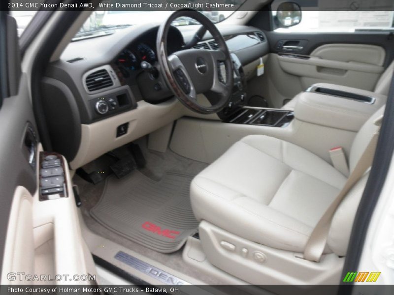 White Diamond Tricoat / Cocoa/Light Cashmere 2014 GMC Yukon Denali AWD