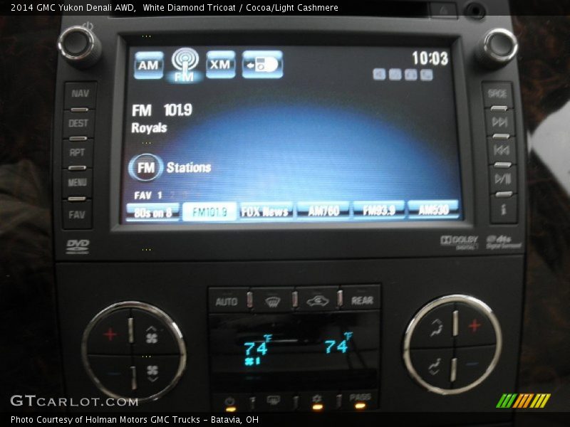 White Diamond Tricoat / Cocoa/Light Cashmere 2014 GMC Yukon Denali AWD