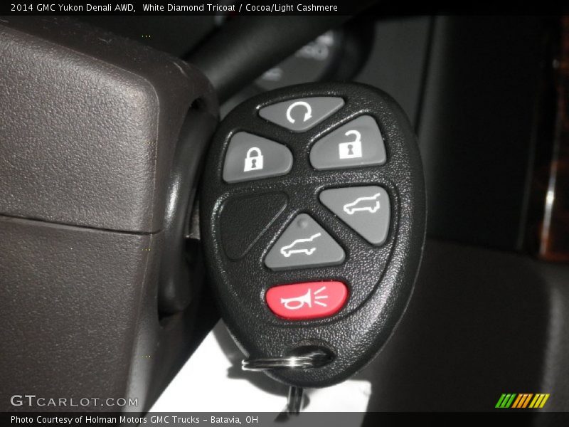 White Diamond Tricoat / Cocoa/Light Cashmere 2014 GMC Yukon Denali AWD