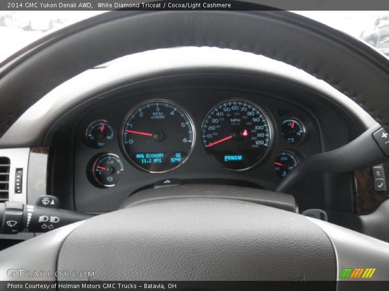 White Diamond Tricoat / Cocoa/Light Cashmere 2014 GMC Yukon Denali AWD