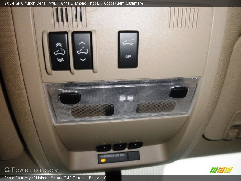 White Diamond Tricoat / Cocoa/Light Cashmere 2014 GMC Yukon Denali AWD