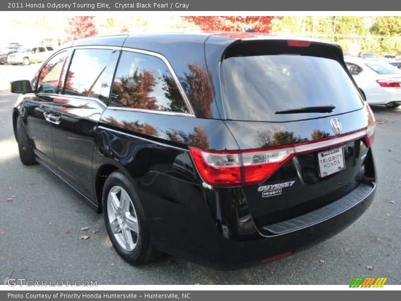 Crystal Black Pearl / Gray 2011 Honda Odyssey Touring Elite
