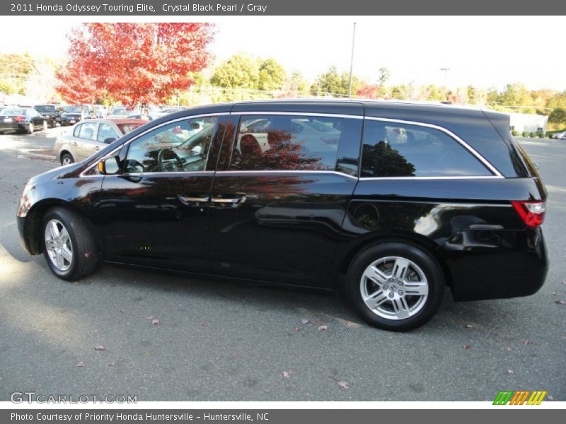 Crystal Black Pearl / Gray 2011 Honda Odyssey Touring Elite