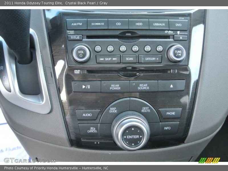Crystal Black Pearl / Gray 2011 Honda Odyssey Touring Elite