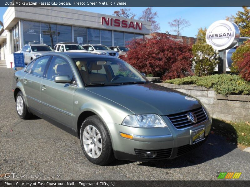 Fresco Green Metallic / Beige 2003 Volkswagen Passat GLS Sedan