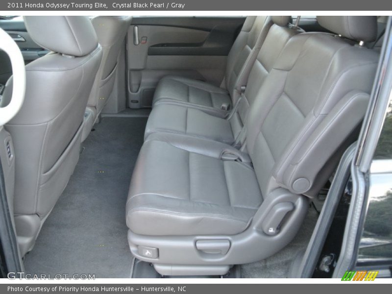 Crystal Black Pearl / Gray 2011 Honda Odyssey Touring Elite