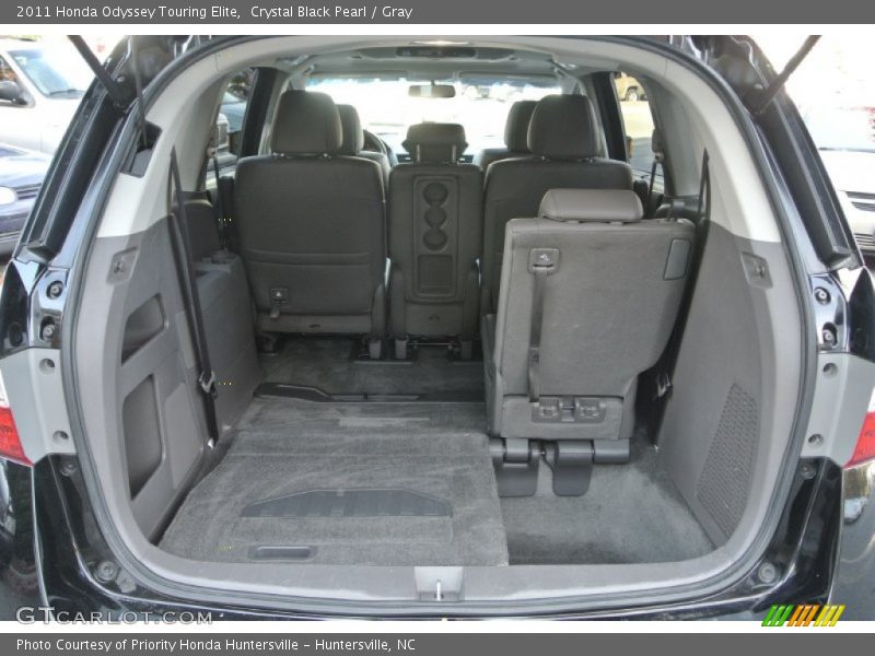 Crystal Black Pearl / Gray 2011 Honda Odyssey Touring Elite