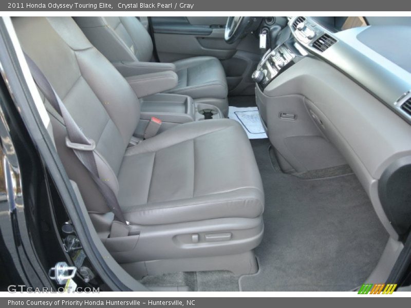 Crystal Black Pearl / Gray 2011 Honda Odyssey Touring Elite