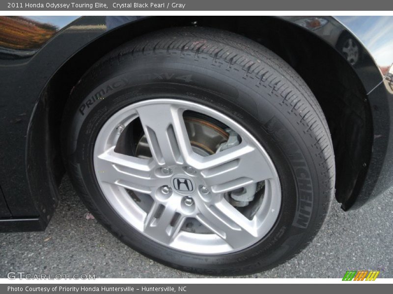Crystal Black Pearl / Gray 2011 Honda Odyssey Touring Elite