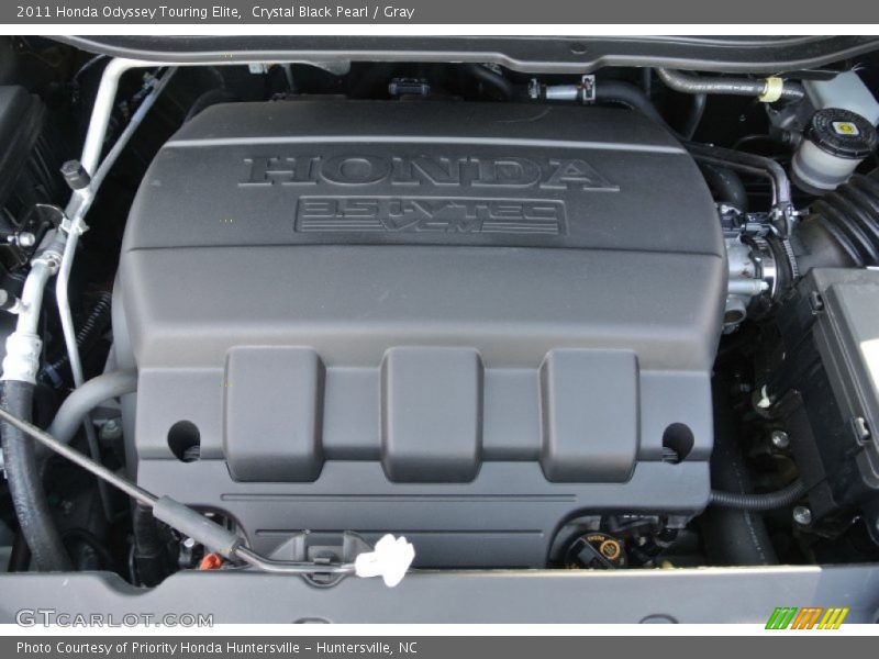 Crystal Black Pearl / Gray 2011 Honda Odyssey Touring Elite