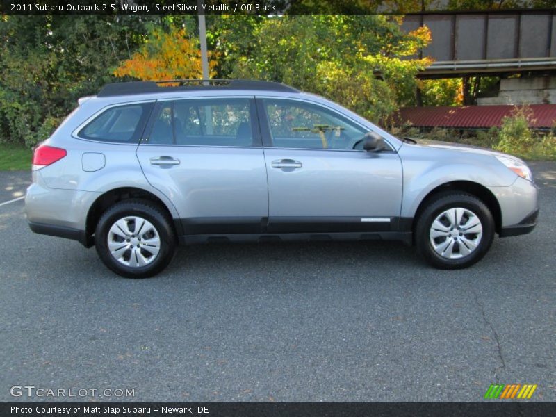 Steel Silver Metallic / Off Black 2011 Subaru Outback 2.5i Wagon
