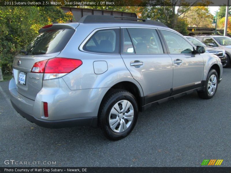 Steel Silver Metallic / Off Black 2011 Subaru Outback 2.5i Wagon