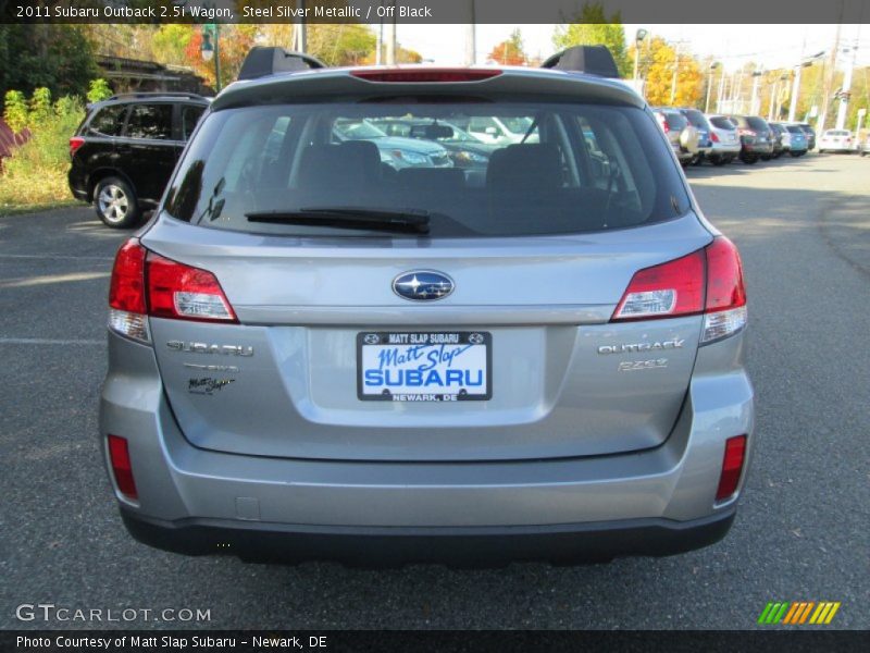 Steel Silver Metallic / Off Black 2011 Subaru Outback 2.5i Wagon