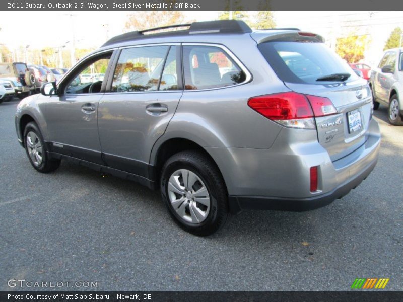 Steel Silver Metallic / Off Black 2011 Subaru Outback 2.5i Wagon