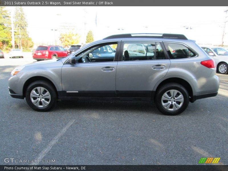 Steel Silver Metallic / Off Black 2011 Subaru Outback 2.5i Wagon