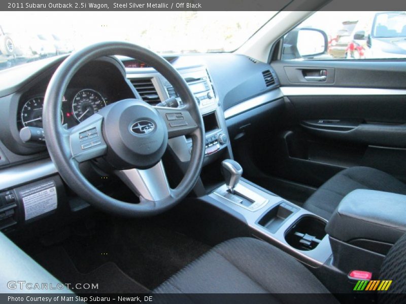 Steel Silver Metallic / Off Black 2011 Subaru Outback 2.5i Wagon