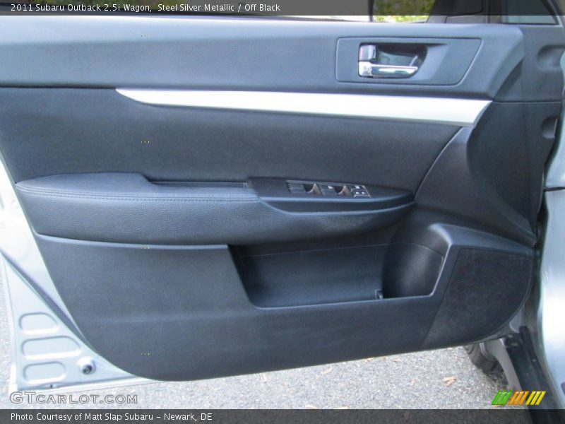 Steel Silver Metallic / Off Black 2011 Subaru Outback 2.5i Wagon