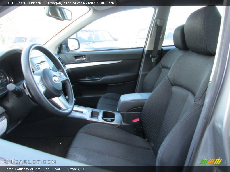 Steel Silver Metallic / Off Black 2011 Subaru Outback 2.5i Wagon
