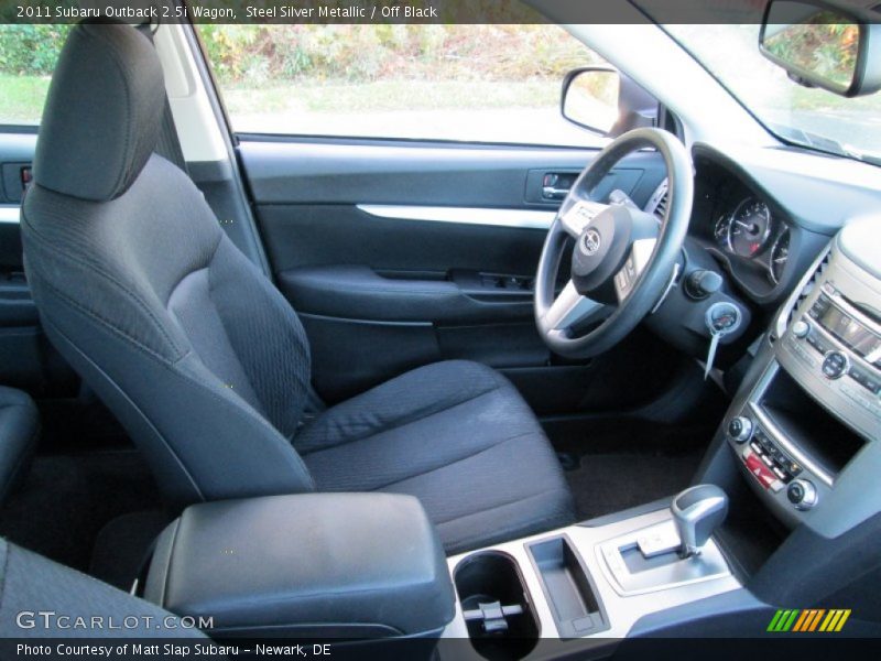 Steel Silver Metallic / Off Black 2011 Subaru Outback 2.5i Wagon
