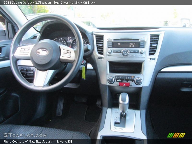 Steel Silver Metallic / Off Black 2011 Subaru Outback 2.5i Wagon