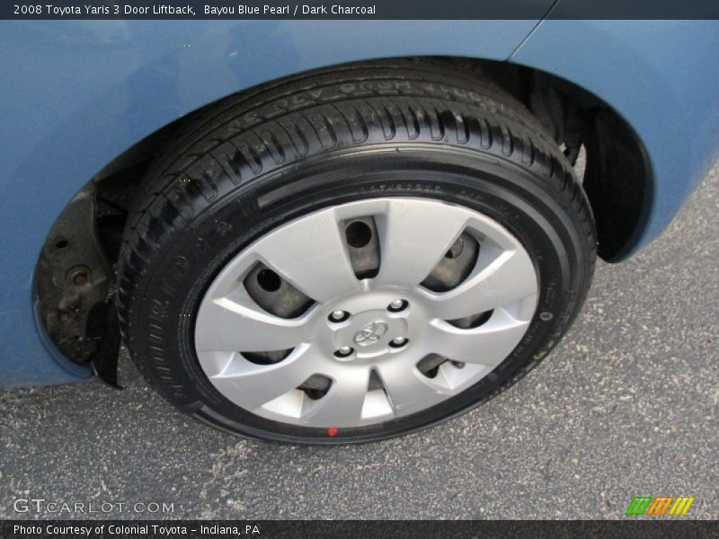 Bayou Blue Pearl / Dark Charcoal 2008 Toyota Yaris 3 Door Liftback