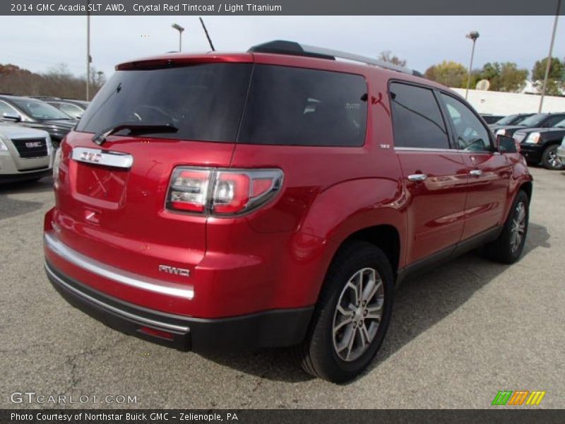Crystal Red Tintcoat / Light Titanium 2014 GMC Acadia SLT AWD