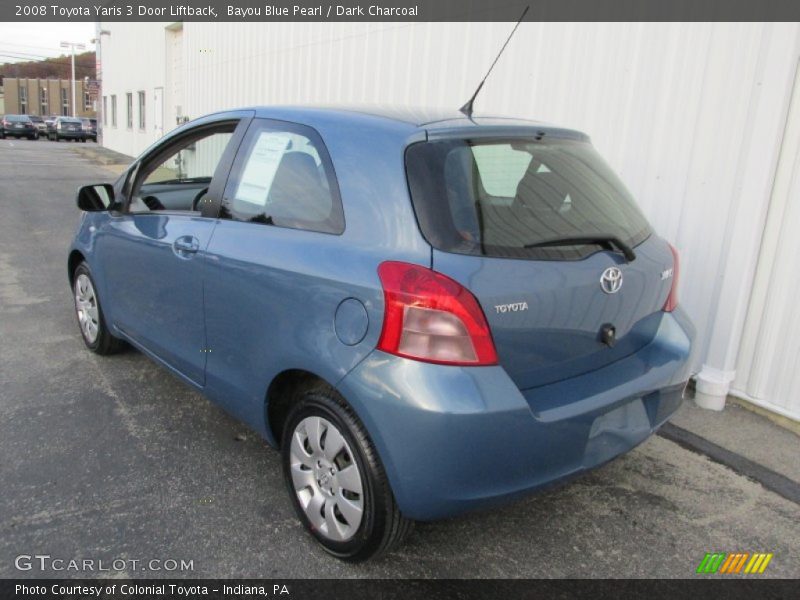 Bayou Blue Pearl / Dark Charcoal 2008 Toyota Yaris 3 Door Liftback