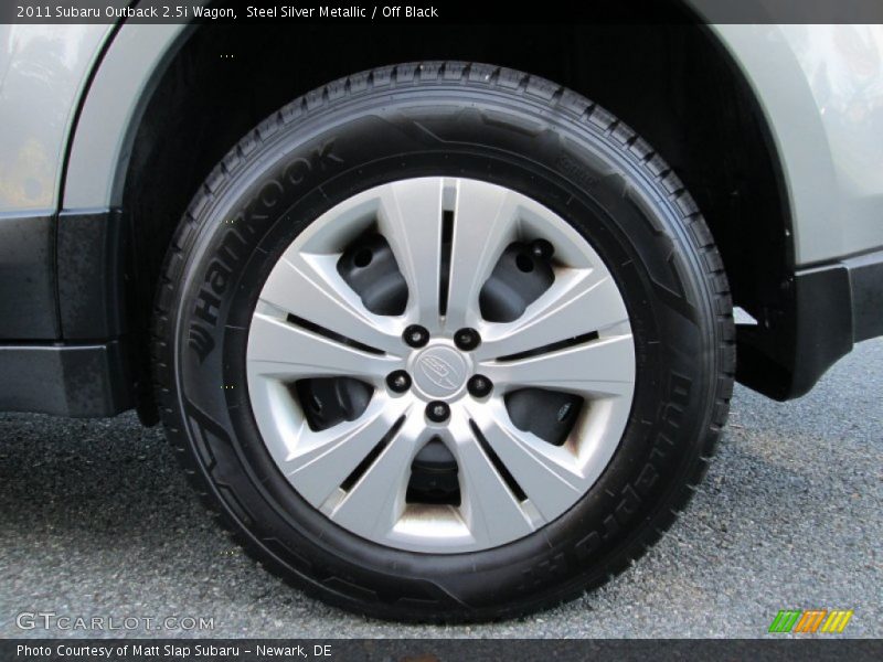 Steel Silver Metallic / Off Black 2011 Subaru Outback 2.5i Wagon