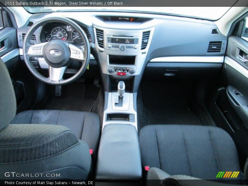 Steel Silver Metallic / Off Black 2011 Subaru Outback 2.5i Wagon