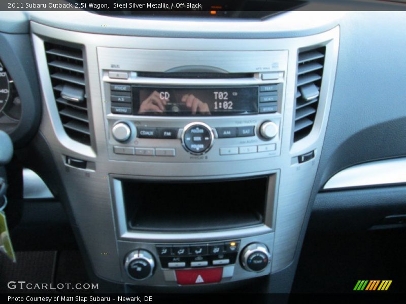 Steel Silver Metallic / Off Black 2011 Subaru Outback 2.5i Wagon