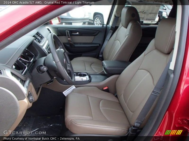 Crystal Red Tintcoat / Light Titanium 2014 GMC Acadia SLT AWD