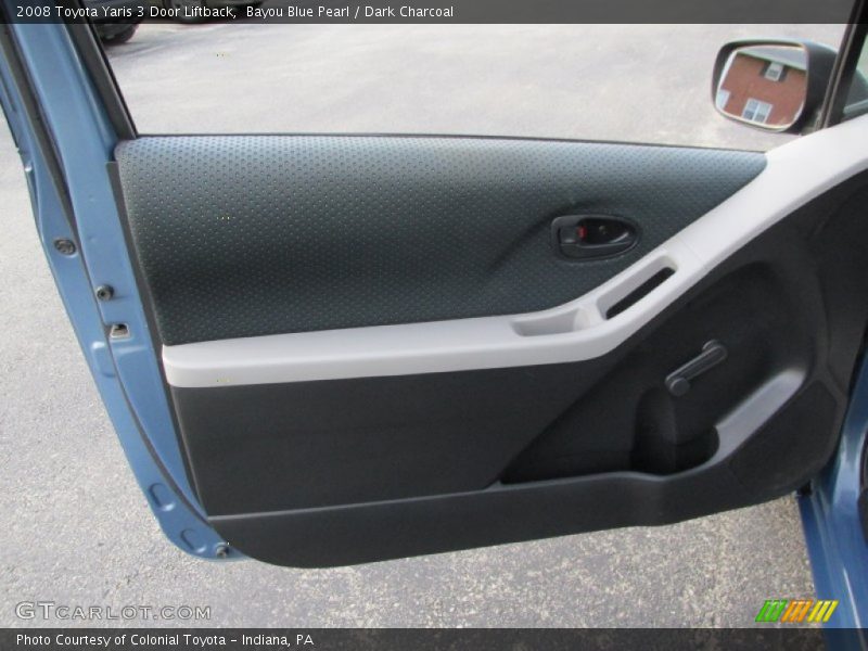 Bayou Blue Pearl / Dark Charcoal 2008 Toyota Yaris 3 Door Liftback