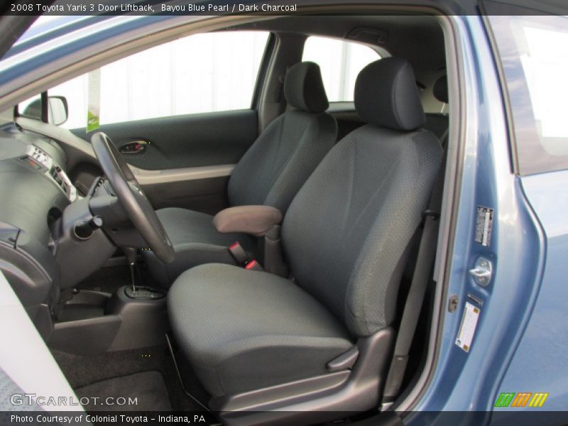 Bayou Blue Pearl / Dark Charcoal 2008 Toyota Yaris 3 Door Liftback