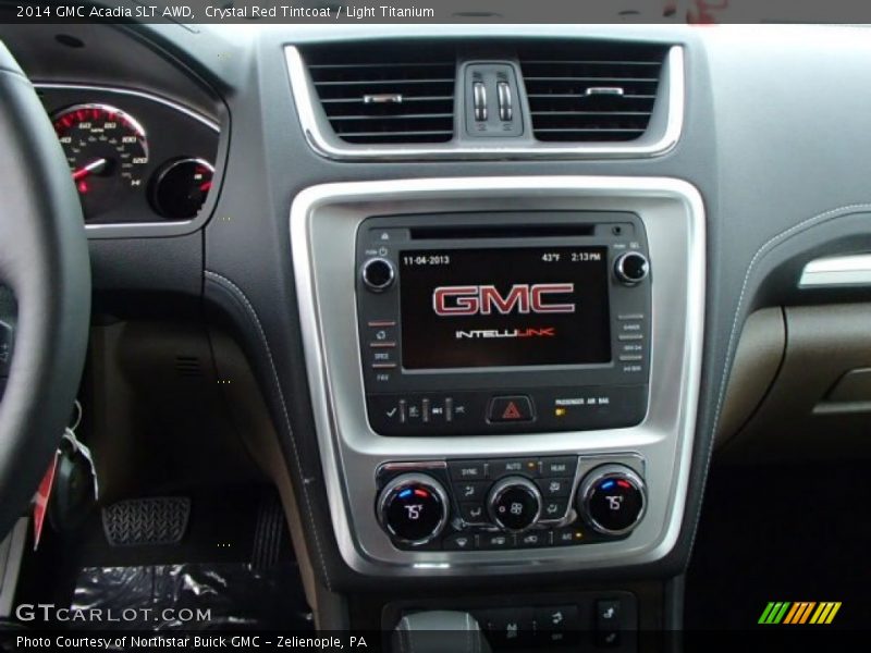 Crystal Red Tintcoat / Light Titanium 2014 GMC Acadia SLT AWD