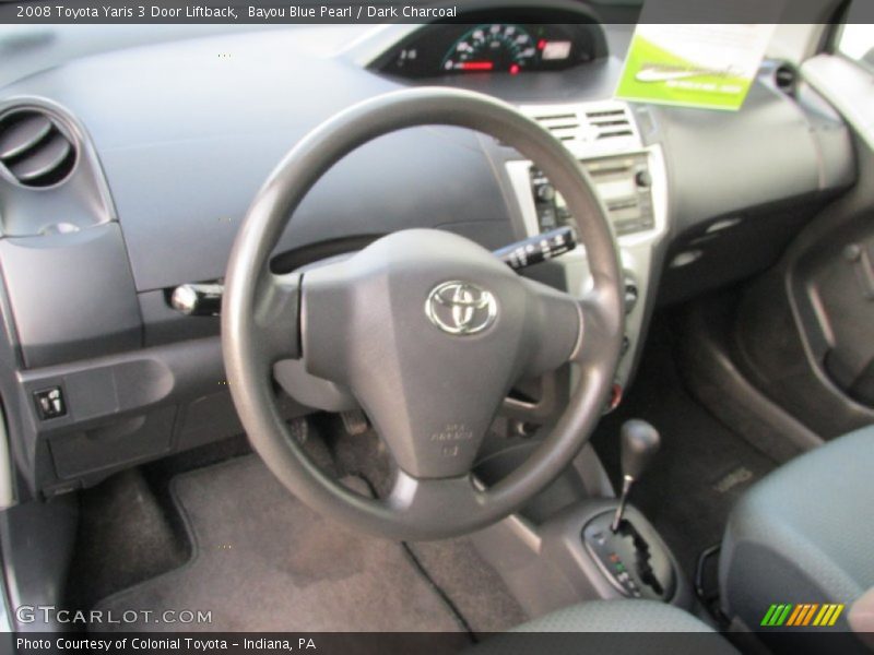 Bayou Blue Pearl / Dark Charcoal 2008 Toyota Yaris 3 Door Liftback
