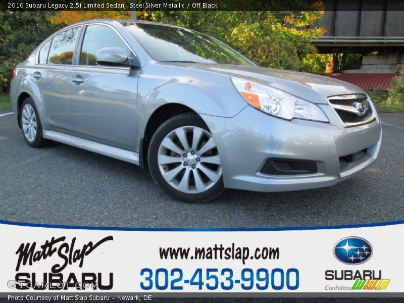 Steel Silver Metallic / Off Black 2010 Subaru Legacy 2.5i Limited Sedan