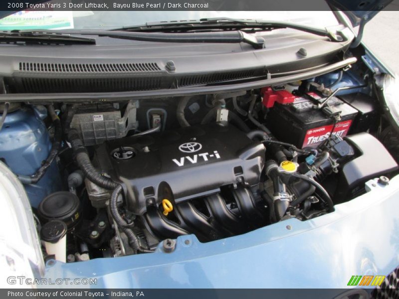 Bayou Blue Pearl / Dark Charcoal 2008 Toyota Yaris 3 Door Liftback