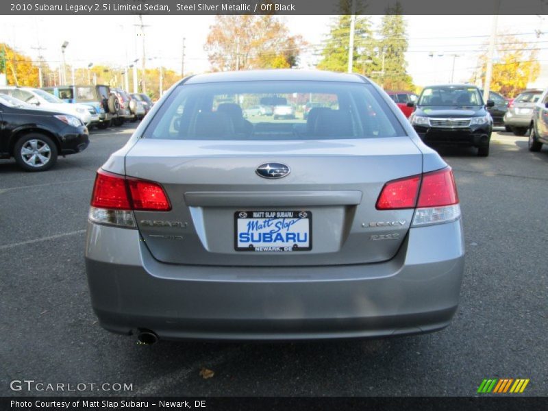 Steel Silver Metallic / Off Black 2010 Subaru Legacy 2.5i Limited Sedan