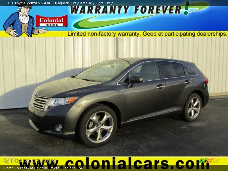 Magnetic Gray Metallic / Light Gray 2011 Toyota Venza V6 AWD