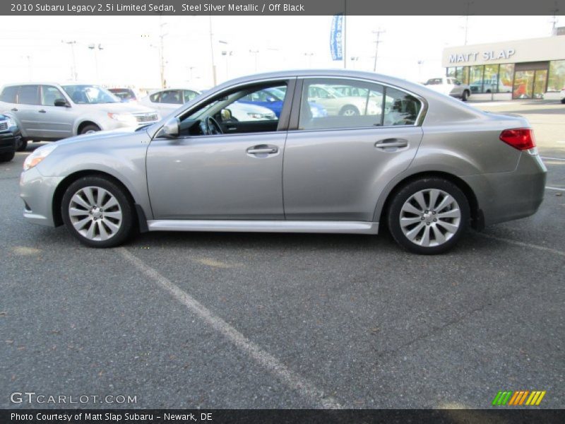 Steel Silver Metallic / Off Black 2010 Subaru Legacy 2.5i Limited Sedan