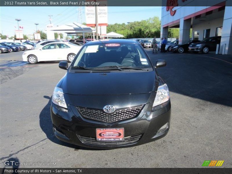Black Sand Pearl / Dark Gray 2012 Toyota Yaris Sedan