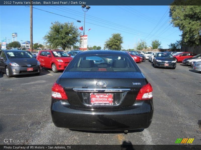 Black Sand Pearl / Dark Gray 2012 Toyota Yaris Sedan