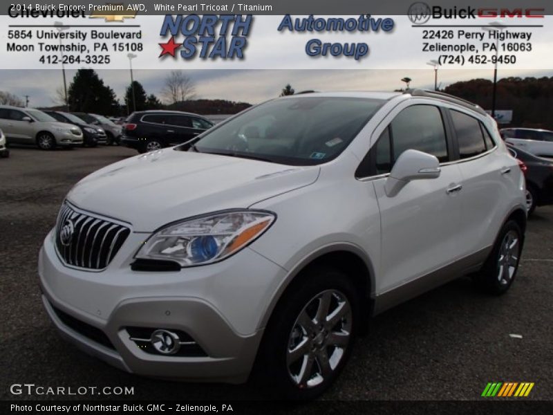 White Pearl Tricoat / Titanium 2014 Buick Encore Premium AWD