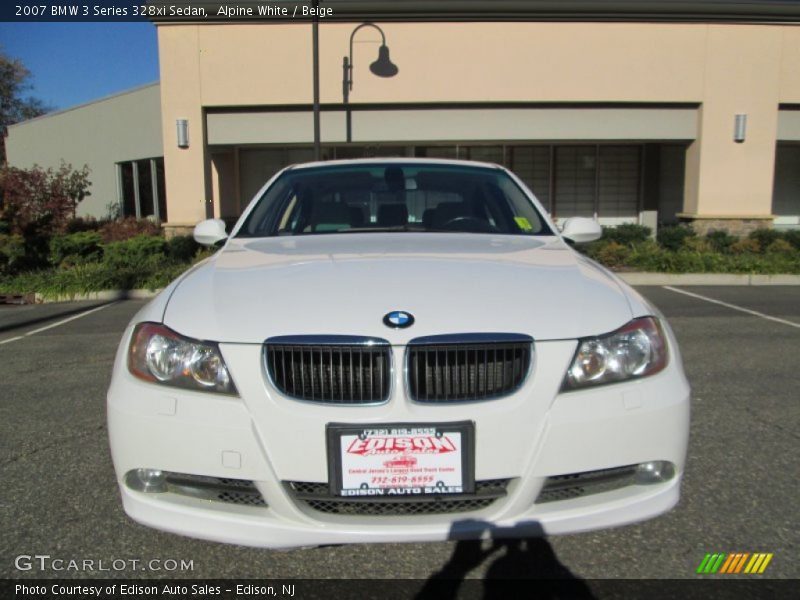 Alpine White / Beige 2007 BMW 3 Series 328xi Sedan