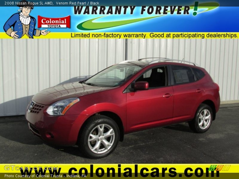 Venom Red Pearl / Black 2008 Nissan Rogue SL AWD