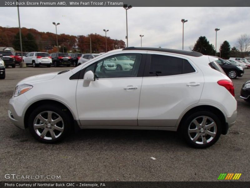 White Pearl Tricoat / Titanium 2014 Buick Encore Premium AWD