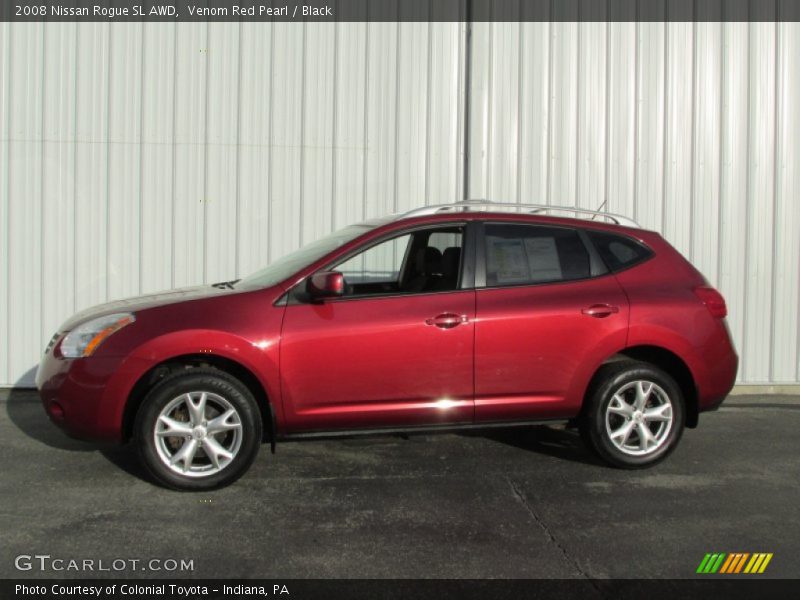 Venom Red Pearl / Black 2008 Nissan Rogue SL AWD
