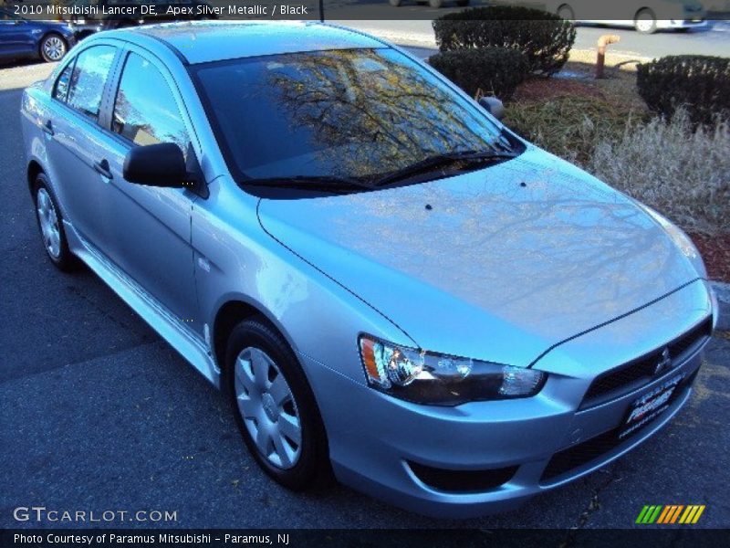 Apex Silver Metallic / Black 2010 Mitsubishi Lancer DE